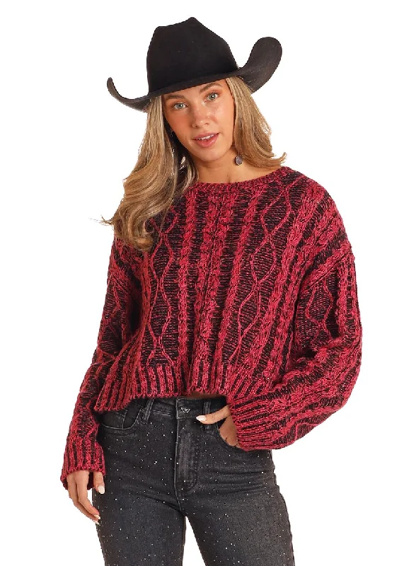 Women's Rock & Roll Cowgirl Sweater #BW32T05271 Lightweight Heavyweight Midweight