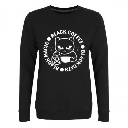 Grindstore Womens/Ladies Black Cats Black Magic Black Coffee Jumper Neon Metallic Matte Grindstore Womens/Ladies Black Cats Black Magic Black Coffee Jumper Neon Metallic Matte