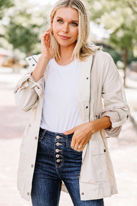 Give You The World Cream White Jacket Striped Jacket Polka Dot Jacket Floral Jacket