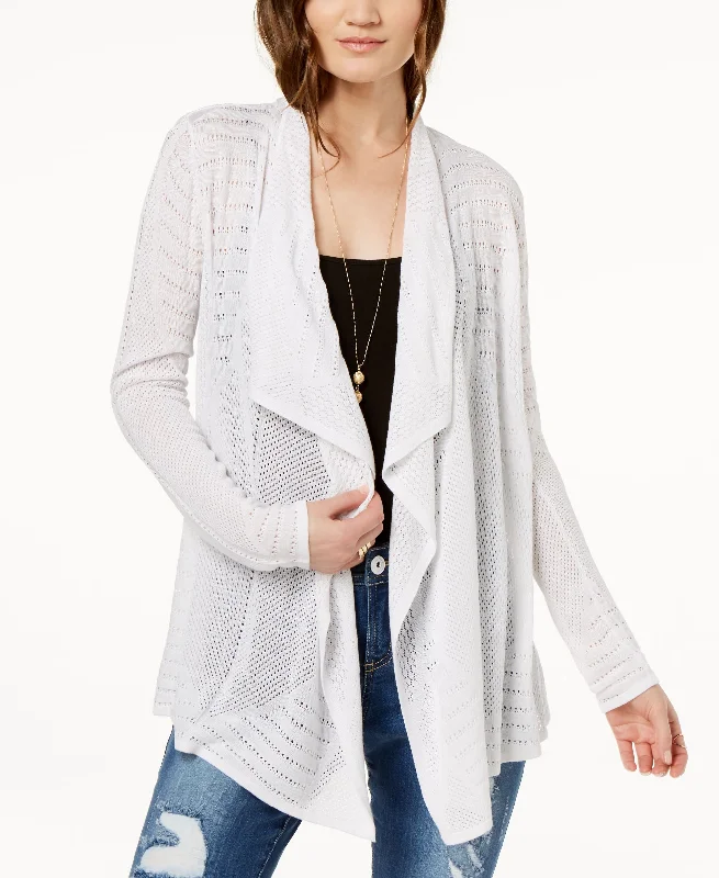 Petite Pointelle Knit Cardigan Fitted Slim Tailored