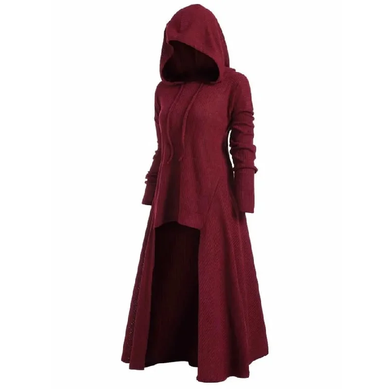 Gothic Punk Jacket Women Red Hooded Plus size Winter L S4072672 Cotton Fabric Linen Fabric Terry Fabric Gothic Punk Jacket Women Red Hooded Plus size Winter L S4072672 Cotton Fabric Linen Fabric Terry Fabric