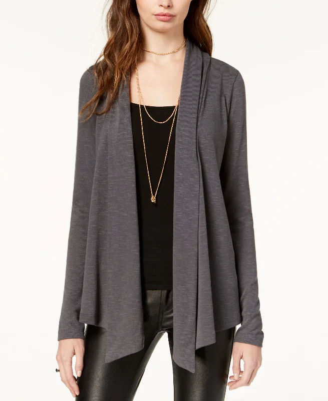 Juniors' Shawl-Collar Cardigan Open Front Closed Front Wrap Front