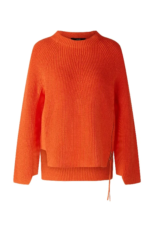 OUI ORANGE JUMPER Herringbone Houndstooth Plaid