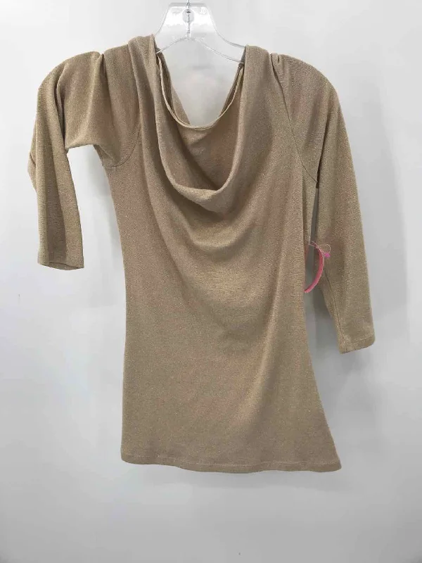 Pre-Owned INC Gold Size Medium Sweater Thin Thick Dense