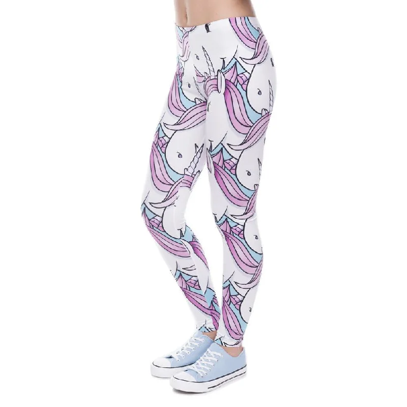 Women Leggings Digital Printed Trousers Pink White Unicorn Legging Slim High waist Legins Women Pants Trousers Leisure Comfortable Women Leggings Digital Printed Trousers Pink White Unicorn Legging Slim High waist Legins Women Pants Trousers Leisure Comfortable