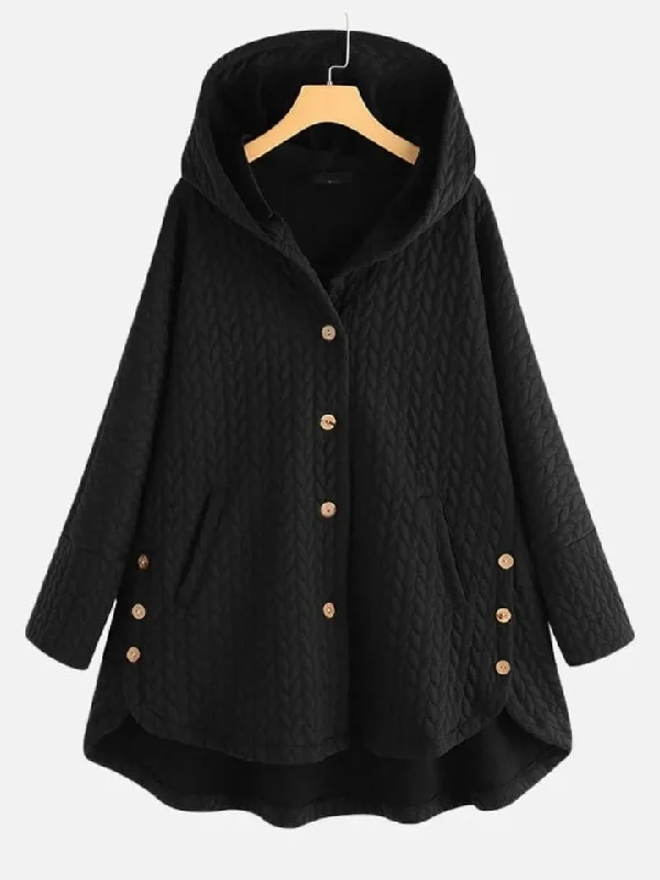Quilted Coat Hooded MIDI Ladies Winter Jacket Single-breasted XL B-44273 Wool Fabric Cashmere Fabric Tweed Fabric Quilted Coat Hooded MIDI Ladies Winter Jacket Single-breasted XL B-44273 Wool Fabric Cashmere Fabric Tweed Fabric