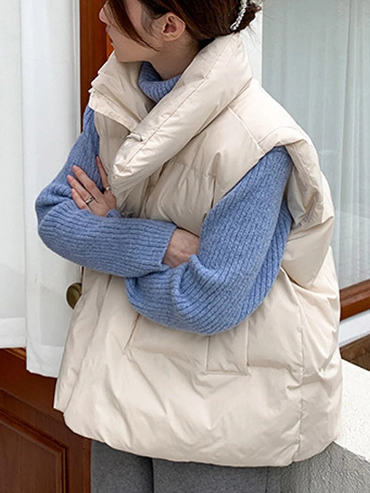 Vest Puffer Jacket Women Winter Warm Waistcoats Ladies Stand Collar Fashion Coat Female Loose Oversize Outwear Colete Feminino S4780929 Chenille Fabric Brocade Fabric Lace Fabric Vest Puffer Jacket Women Winter Warm Waistcoats Ladies Stand Collar Fashion Coat Female Loose Oversize Outwear Colete Feminino S4780929 Chenille Fabric Brocade Fabric Lace Fabric