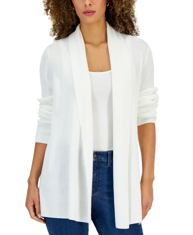 Women's Shawl-Collar Long Cardigan Chenille Blend Fleece Blend Nylon Blend