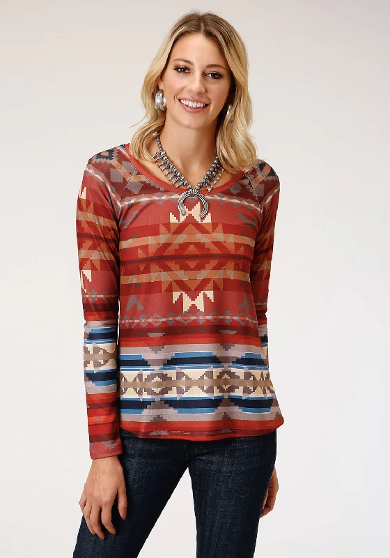 Roper Womens Rust Multi Polyester Cream Sweater L/S Tunic Real Fur Shearling Chenille Roper Womens Rust Multi Polyester Cream Sweater L/S Tunic Real Fur Shearling Chenille