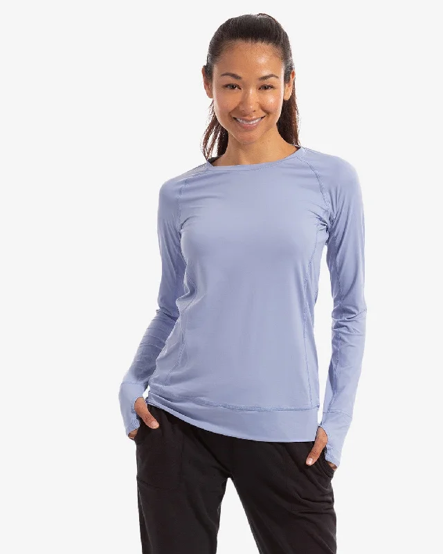 Bloq UV Women's Pullover 2012 - Steel Blue Crew Neck Wool