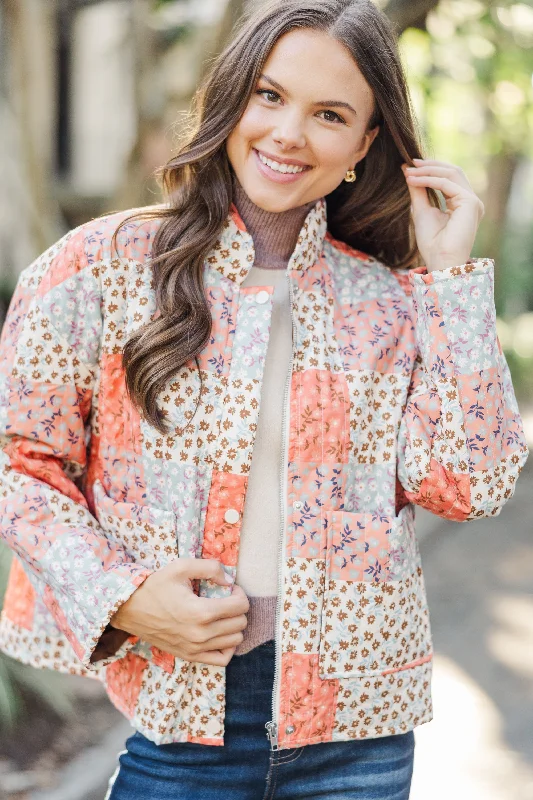 All In A Day Multi-Colored Floral Patchwork Jacket Nylon Jacket Polyester Jacket Spandex Jacket All In A Day Multi-Colored Floral Patchwork Jacket Nylon Jacket Polyester Jacket Spandex Jacket