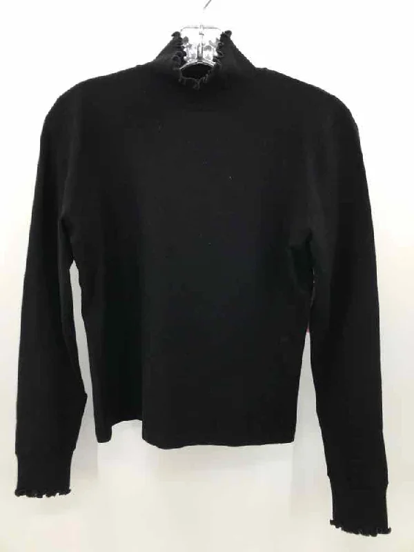 Pre-Owned Etcetera Black Size Medium Sweater Handmade Hand-knitted Hand-woven