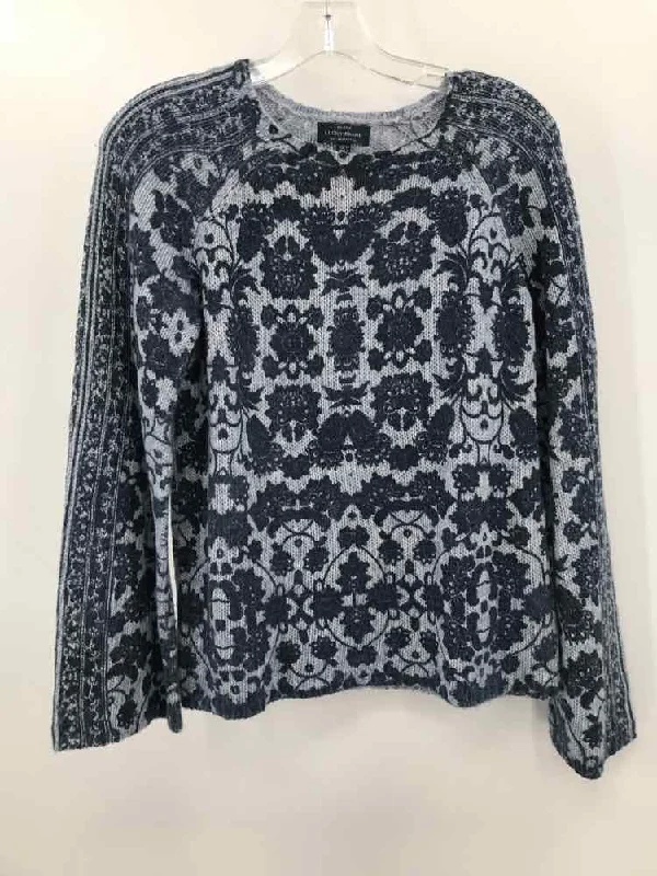 Pre-Owned Lucky Brand Blue Size XS Printed Sweater Zippered Buttoned Snapped