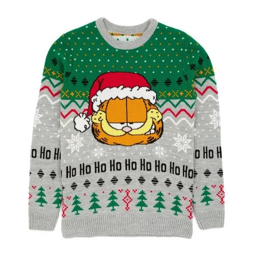 Garfield Unisex Adult Knitted Christmas Jumper Welt Pockets Slit Pockets Flap Pockets Garfield Unisex Adult Knitted Christmas Jumper Welt Pockets Slit Pockets Flap Pockets