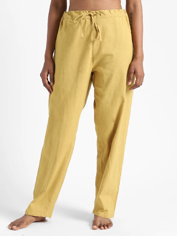 LivBio Women's Pants | Turmeric Yellow | 100% Organic Cotton | Naturally Dyed | Hand Spun and Hand Woven Trousers | Relaxed Fit Trousers Cargo Utility LivBio Women's Pants | Turmeric Yellow | 100% Organic Cotton | Naturally Dyed | Hand Spun and Hand Woven Trousers | Relaxed Fit Trousers Cargo Utility