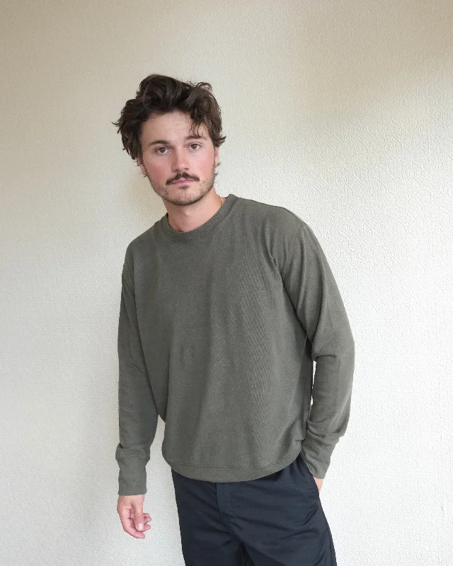 California Pullover, Olive Green Over Sleeve Pullover