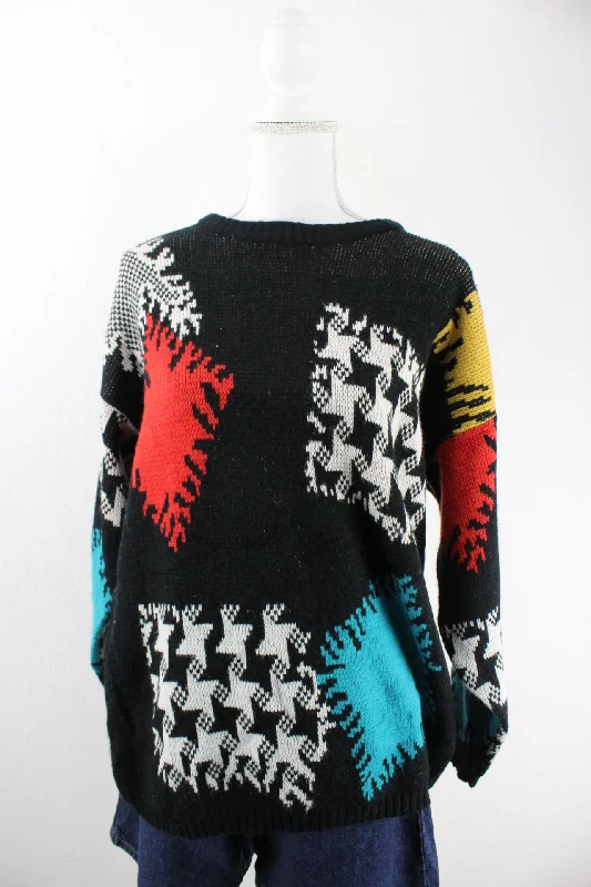 Vintage In The Park Pullover (L) Chunky Knit Pullover