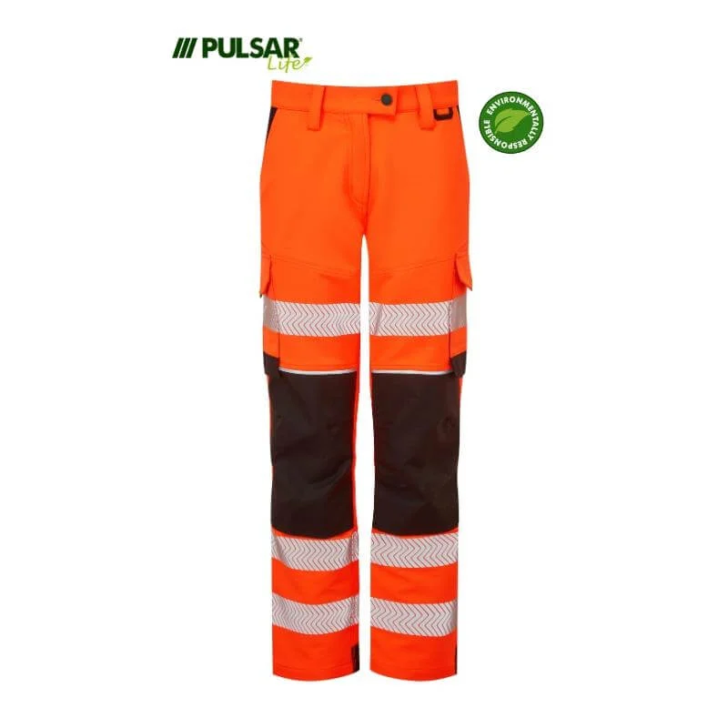 PULSAR Life Ladies Hi Vis 4-Way-Stretch Cordura Combat Trousers Rail Spec LFE972 Trousers Seasonal Trendy PULSAR Life Ladies Hi Vis 4-Way-Stretch Cordura Combat Trousers Rail Spec LFE972 Trousers Seasonal Trendy