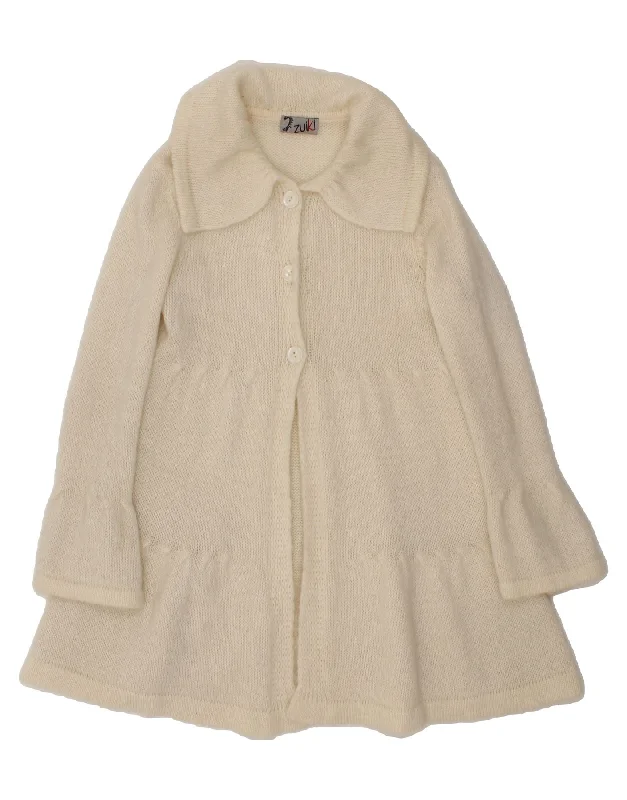 VINTAGE Womens Longline Cardigan Sweater UK 12 Medium Beige Acrylic Toggled Drawstring Belted VINTAGE Womens Longline Cardigan Sweater UK 12 Medium Beige Acrylic Toggled Drawstring Belted