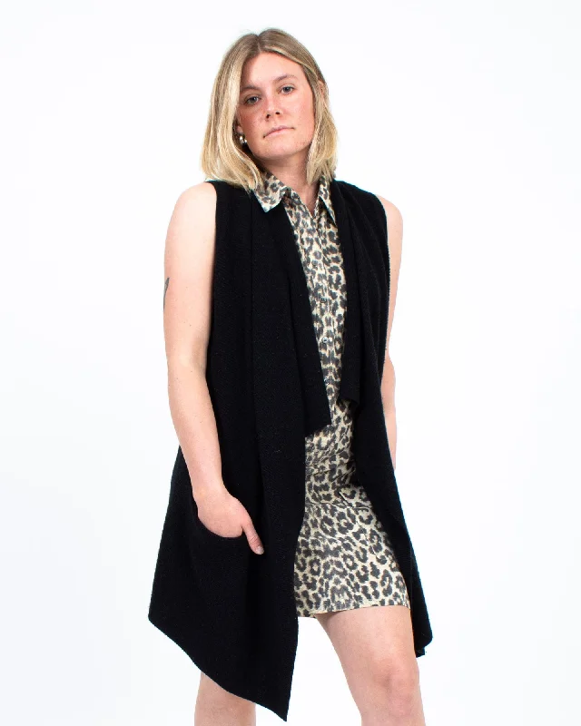 Open Front Sleeveless Cardigan Oversized Loose Flowy