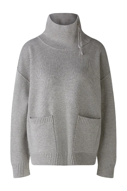 OUI GREY JUMPER Fitted Slim Tailored