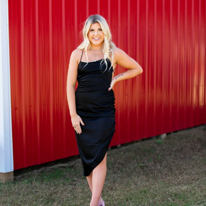Black Swan Satin Dress