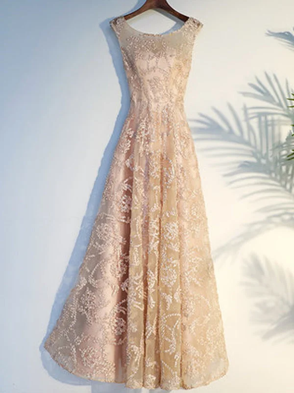 Elegant Sleeveless Round Neck High Full Appliques Long A-line School Prom Dresses,PD00002 Elegant Sleeveless Round Neck High Full Appliques Long A-line School Prom Dresses,PD00002