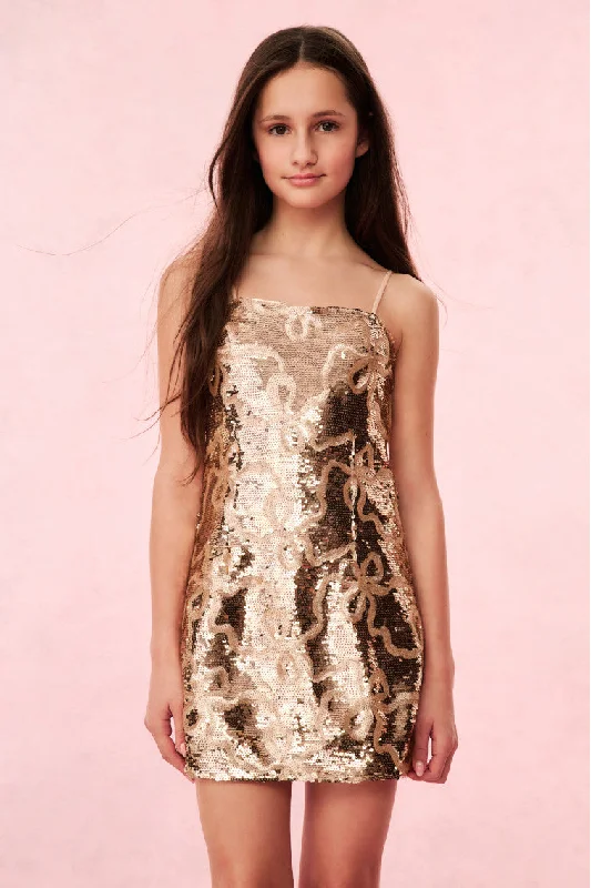 Girls Marin Dress - GOLDEN HONEY