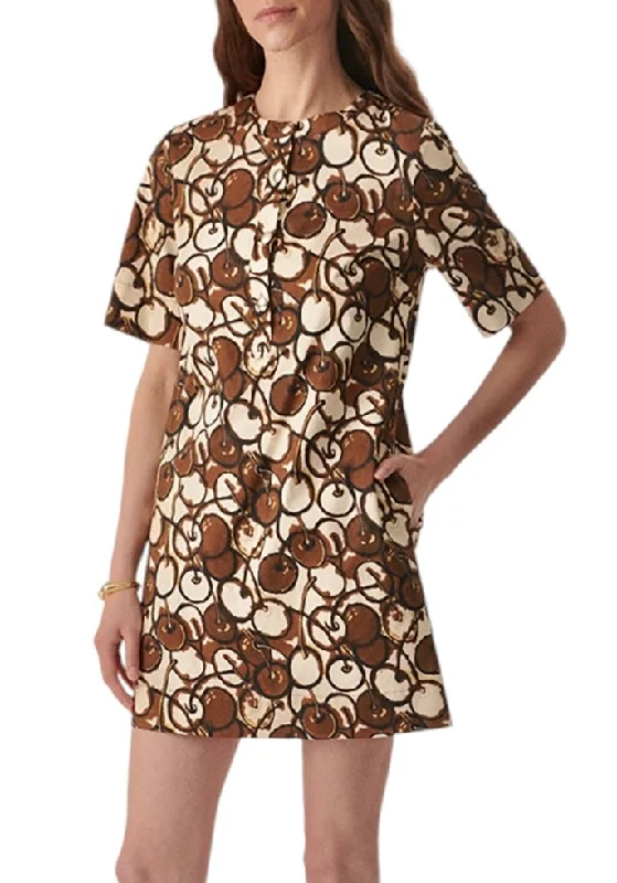 June Printed Dress in multi by Exquise