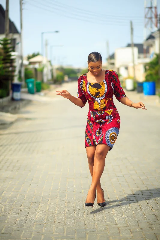 Rida African print dress