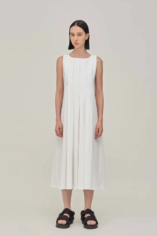 Mikayla Box Pleat Dress