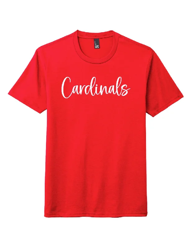 2024 - Tee - Women's Crewneck with Curly Cardinals script Spandex Blend Rayon Blend Denim Blend 2024 - Tee - Women's Crewneck with Curly Cardinals script Spandex Blend Rayon Blend Denim Blend