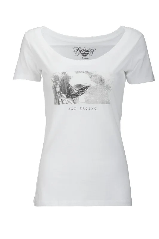 FLY RACING Fly Women's Credit Tee White Lg 356-0394L Layered Multi-layer Single Layer FLY RACING Fly Women's Credit Tee White Lg 356-0394L Layered Multi-layer Single Layer