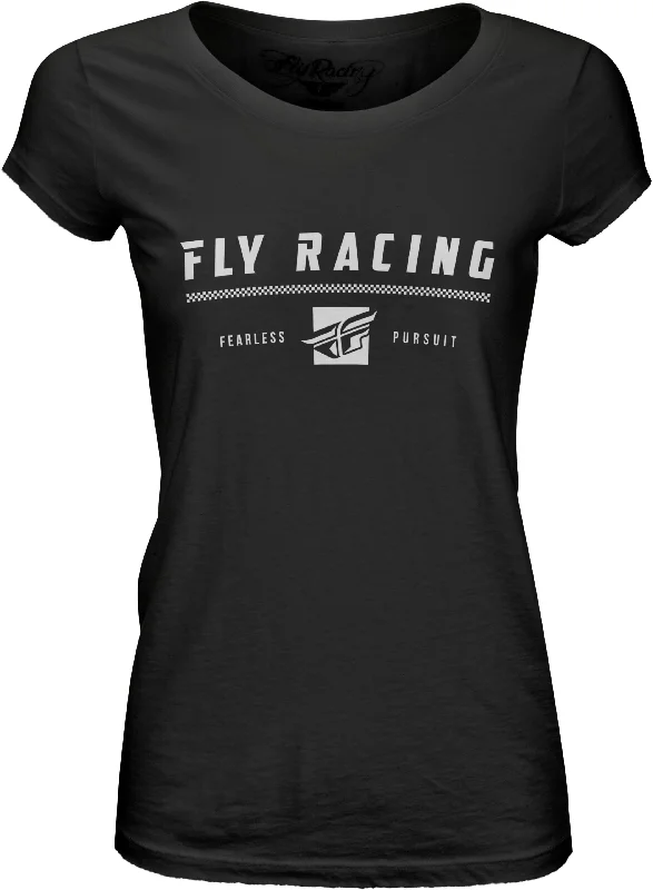 FLY RACING Fly Women's Pursuit Vintage Tee Black Lg 356-0430L Houndstooth Herringbone Solid FLY RACING Fly Women's Pursuit Vintage Tee Black Lg 356-0430L Houndstooth Herringbone Solid
