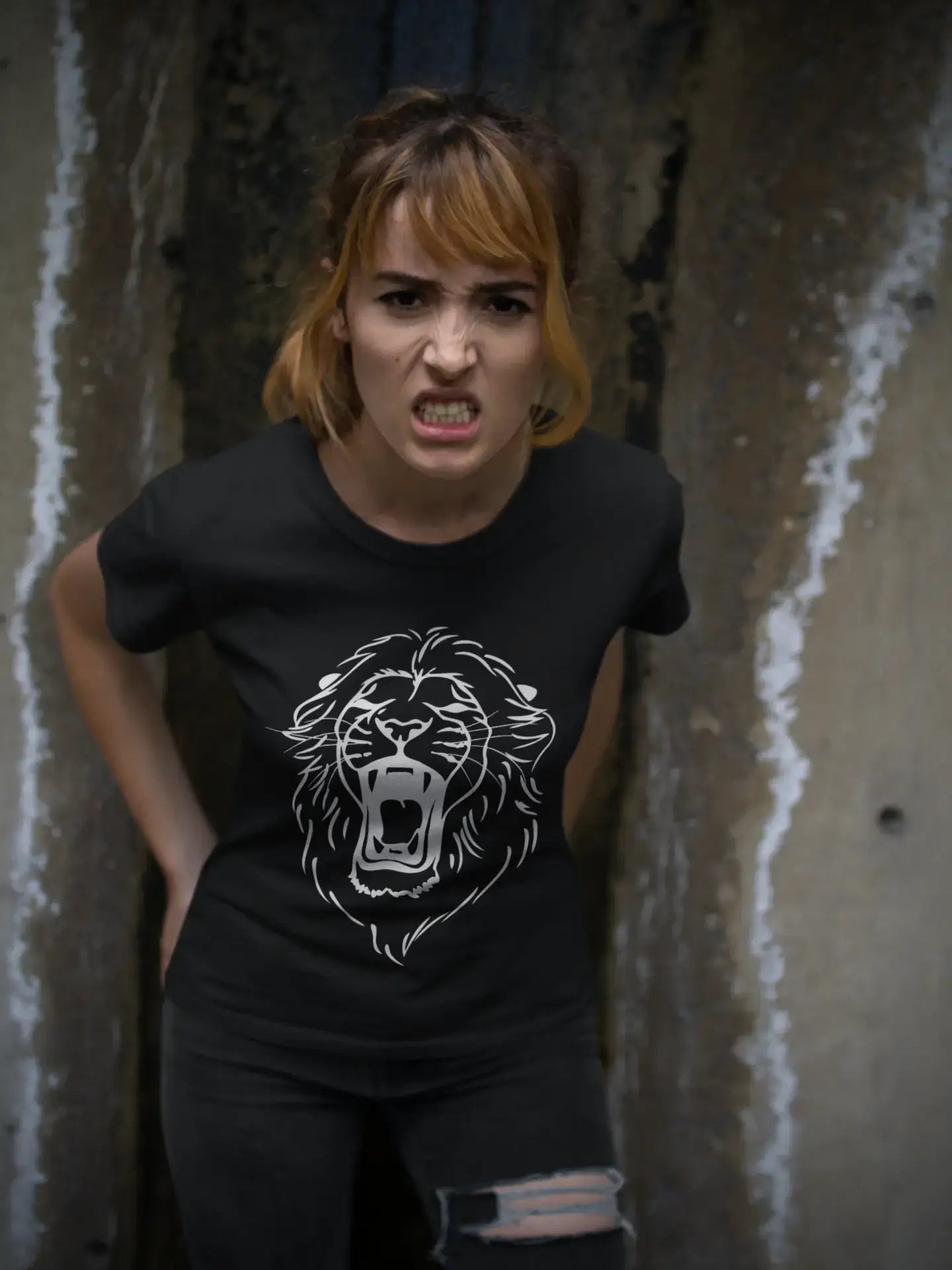 Angry Lion Head Tattoo Black Gift Tshirt, Black Women's T-shirt 00165 Sequined Glittery Shiny Angry Lion Head Tattoo Black Gift Tshirt, Black Women's T-shirt 00165 Sequined Glittery Shiny
