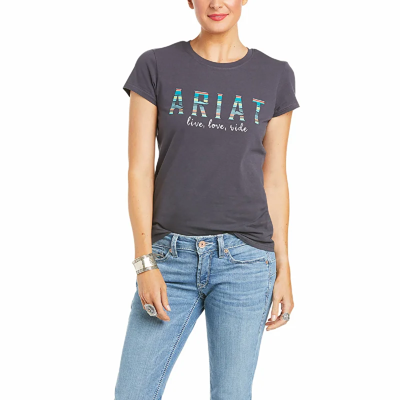 Ariat Ladies R.E.A.L Oasis Periscope Short Sleeve T-Shirt 10035033 Mesh Fabric Canvas Fabric Denim Fabric Ariat Ladies R.E.A.L Oasis Periscope Short Sleeve T-Shirt 10035033 Mesh Fabric Canvas Fabric Denim Fabric