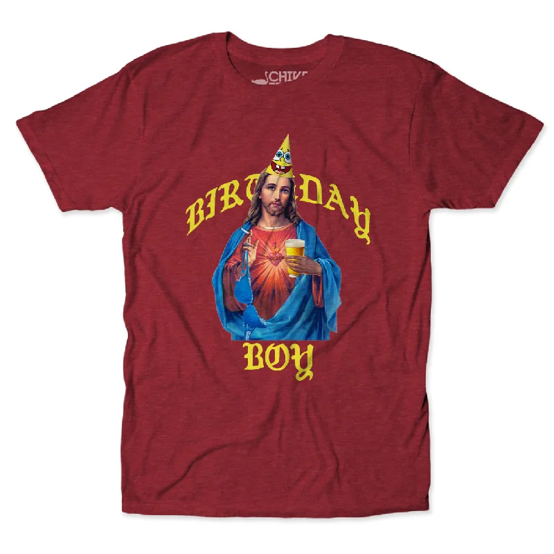 Birthday Boy Unisex Tee Asymmetrical Pockets Print