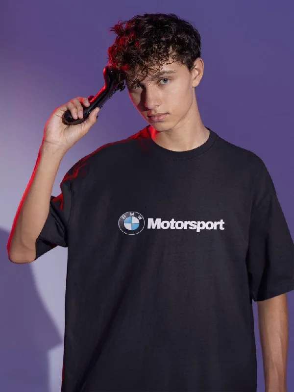 BMW Motorsport Oversized T-Shirt for Men Lace Blend Ribbed Blend Corduroy Blend