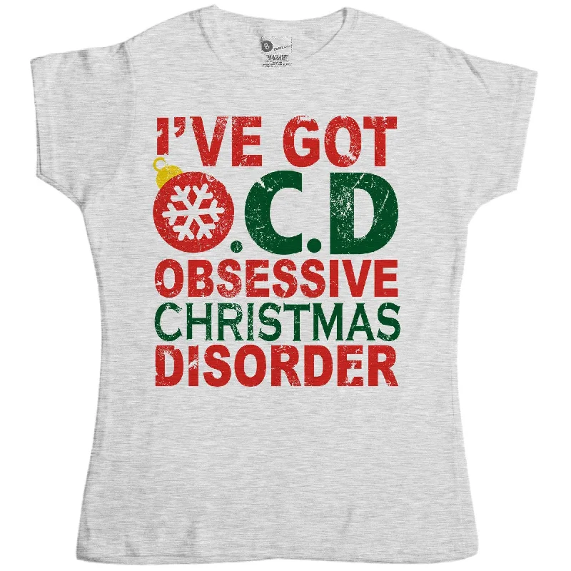 Christmas Ocd Obsessive Christmas Disorder Womens Style T-Shirt Plaid T-Shirt Polka Dot Checkered