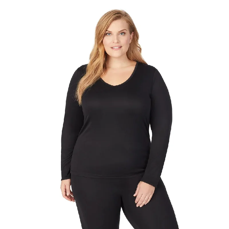 Climatesmart Long Sleeve V Neck Shirt Plus Size Elasticated Padded Insulated