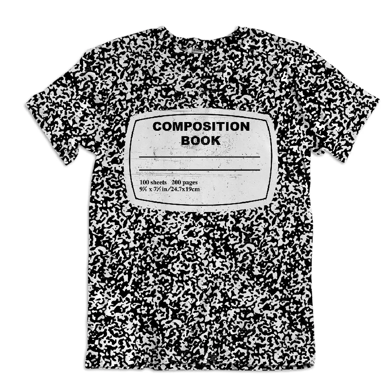 Composition Book Unisex Tee Striped Floral Plaid