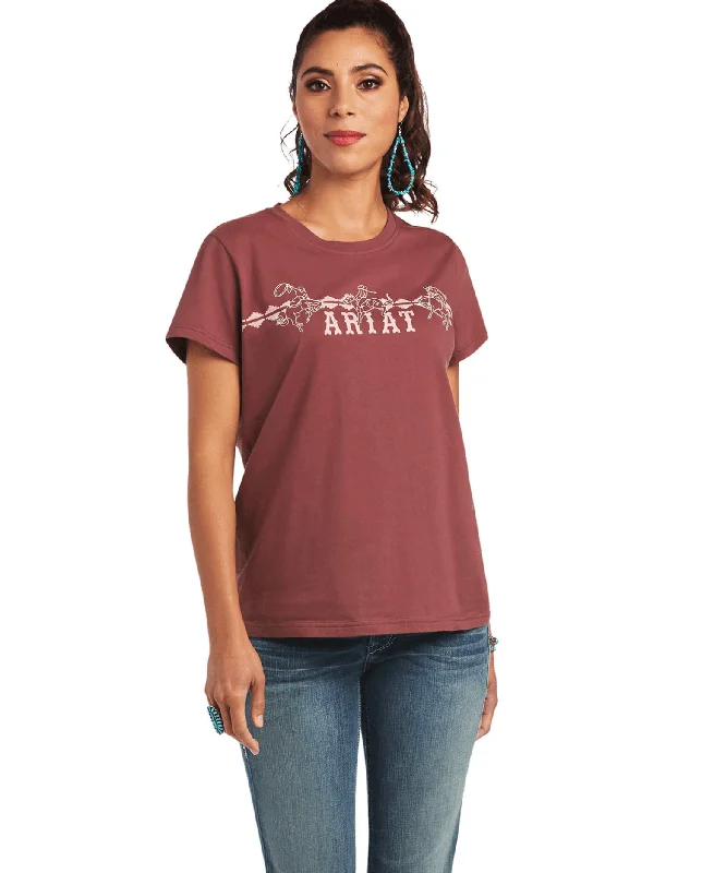 Ariat Women's REAL Bucking Bronc Tee 10040623 Elegant Classic Vintage