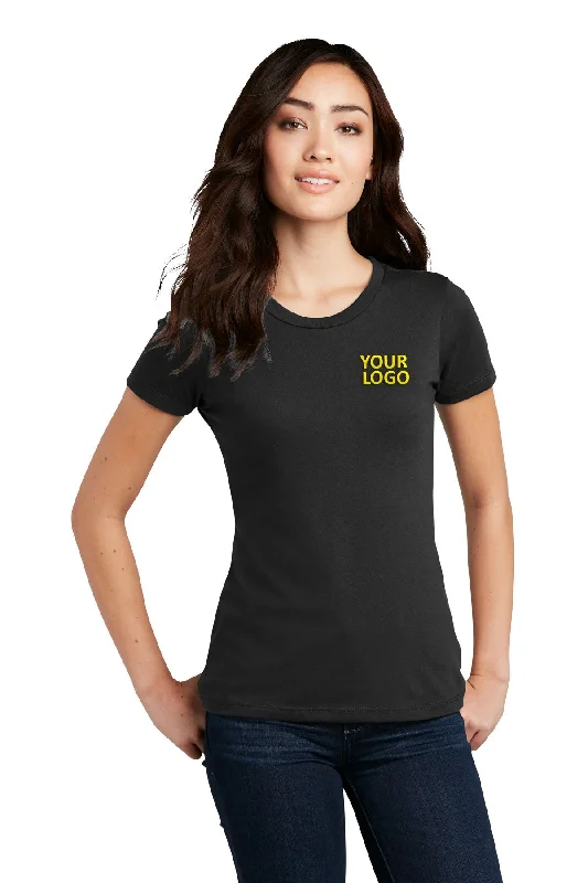 District Made Ladies Perfect Blend Crew Tee's, Black Oversized T-Shirt Spandex breathable District Made Ladies Perfect Blend Crew Tee's, Black Oversized T-Shirt Spandex breathable