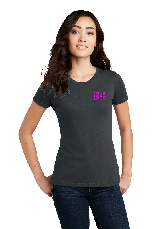 District Made Ladies Perfect Blend Crew Tee's, Charcoal Basic T-Shirt Crew Neck Short Sleeve District Made Ladies Perfect Blend Crew Tee's, Charcoal Basic T-Shirt Crew Neck Short Sleeve