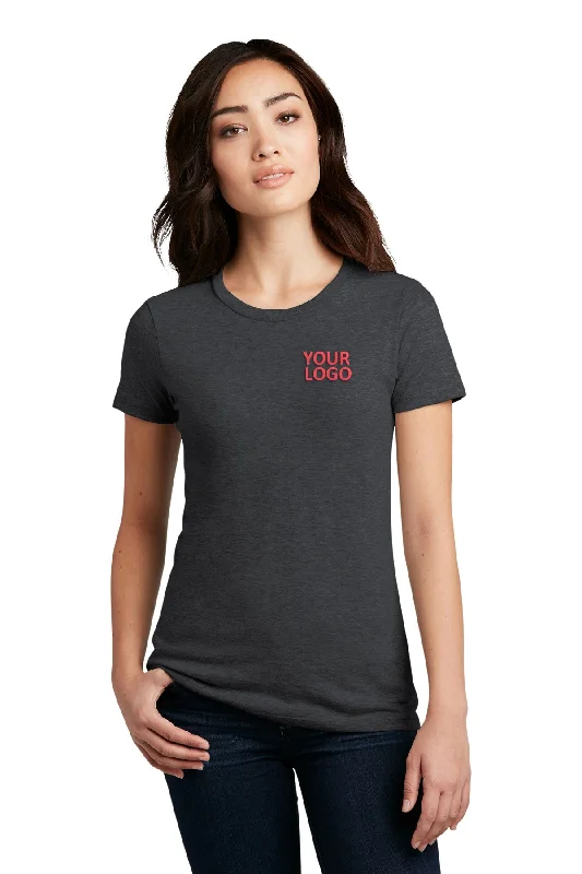 District Made Ladies Perfect Blend Crew Tee's, Heathered Charcoal Anti-Pilling Machine Wash Handmade District Made Ladies Perfect Blend Crew Tee's, Heathered Charcoal Anti-Pilling Machine Wash Handmade