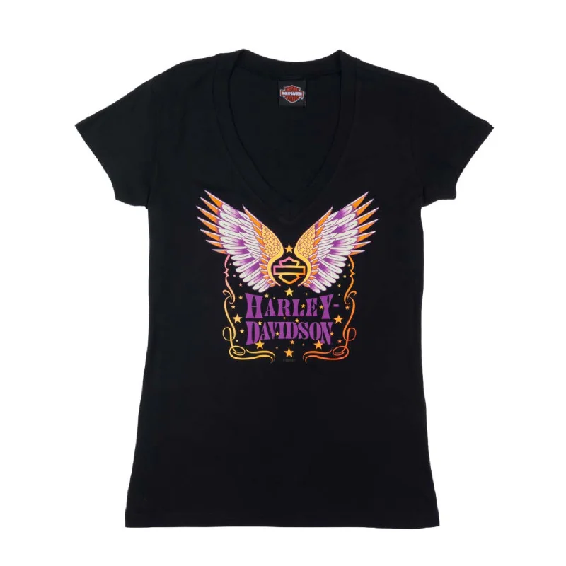 Gasoline Alley Harley-Davidson® Women's Dealer Tee -Glossy Satin Blend Silk Blend Wool Blend Gasoline Alley Harley-Davidson® Women's Dealer Tee -Glossy Satin Blend Silk Blend Wool Blend