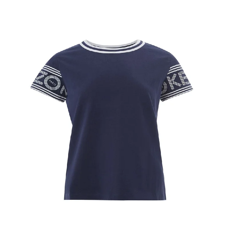 Kenzo Blue Cotton Tops & T-Shirt Welt Pockets Slit Pockets