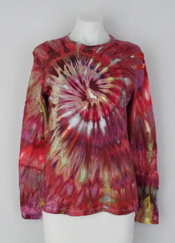 Ladies long sleeve T shirt size Medium - Color Burst spiral Front Pockets Side Pockets Patch Pockets Ladies long sleeve T shirt size Medium - Color Burst spiral Front Pockets Side Pockets Patch Pockets