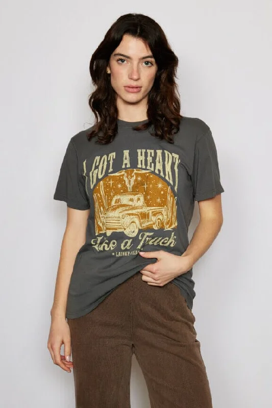 Lainey Wilson Heart Like a Truck Unisex Tee Nylon Fabric Polyester Fabric Spandex Fabric