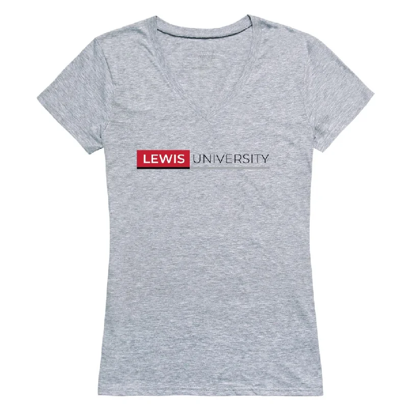 Lewis University Flyers Womens Seal T-Shirt Satin Blend Silk Blend Wool Blend